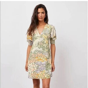 Rails Floral Mini Dress - Green, Yellow, Purple